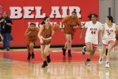 Senior Victoria Aquayo leads the break for the Spartans in the third quarter against the Bel Air Highlanders Friday night Nov. 5. Pebble Hills defeated Bel Air 68-50. Photo by Partick Roberto Silva