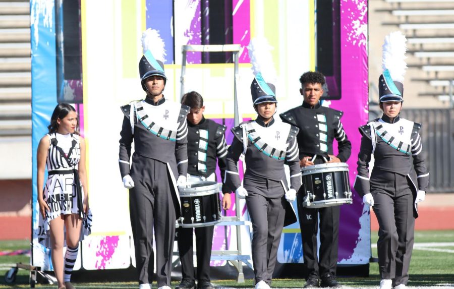 Marching band gets  ready to compete at Marchfest Oct. 15. Photo by Danielle Saucedo 