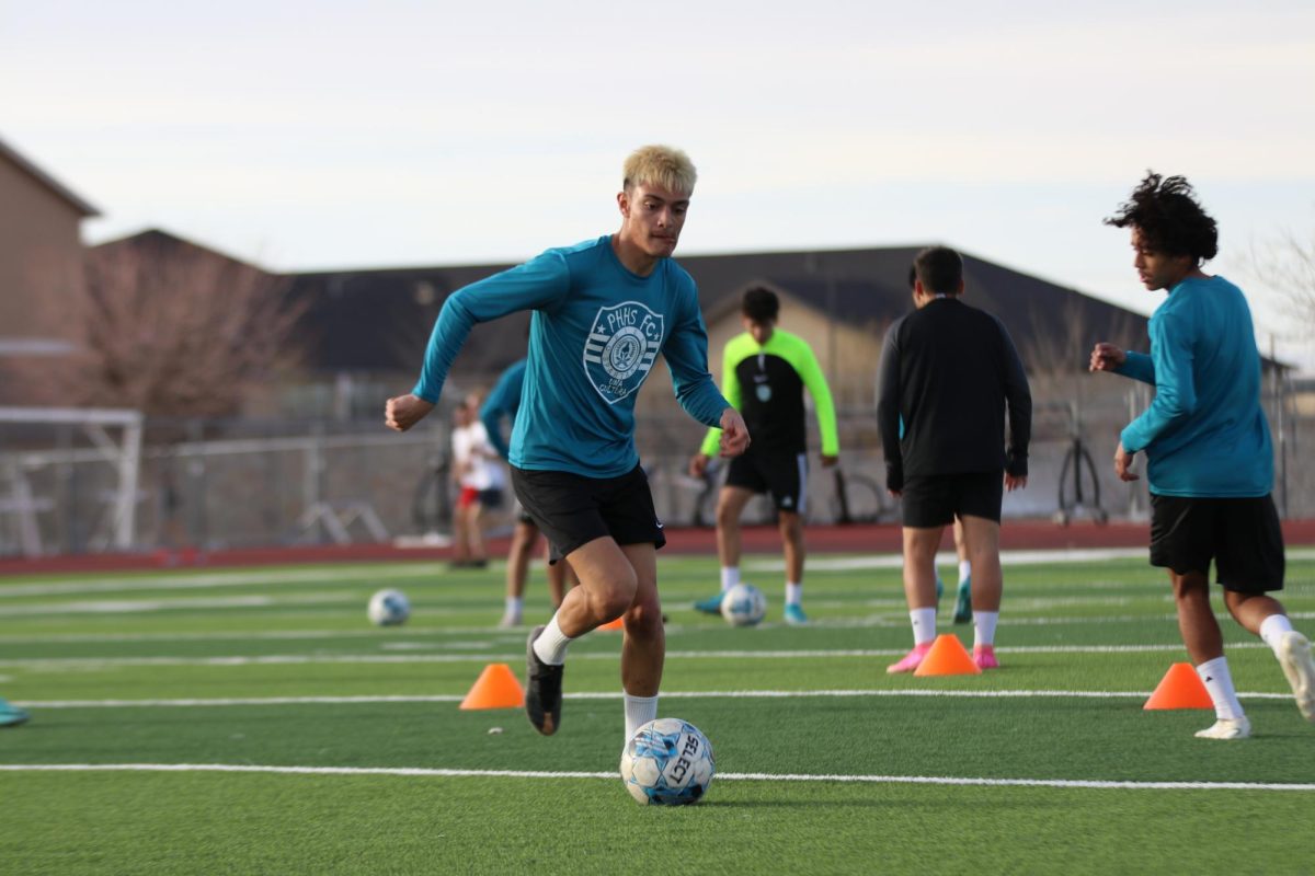 Senior Brian Lira during practice after school Monday, Feb. 26. Photo by Jessica Rodriguez 
