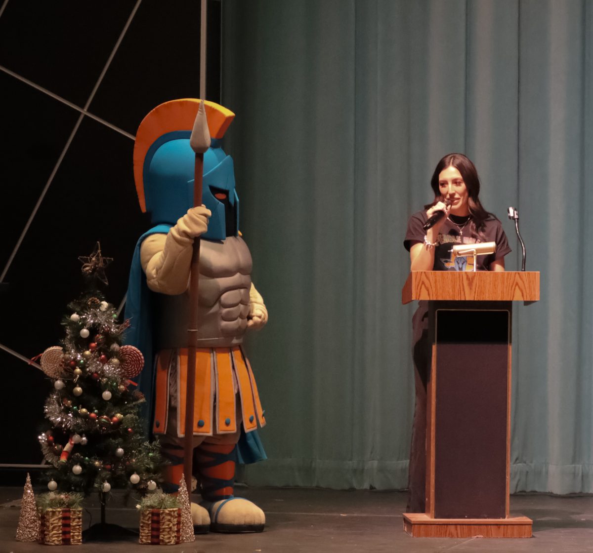 Ariel Blair is introduced as the new head softball coach Dec. 8. Photo by Genavieve Lopez